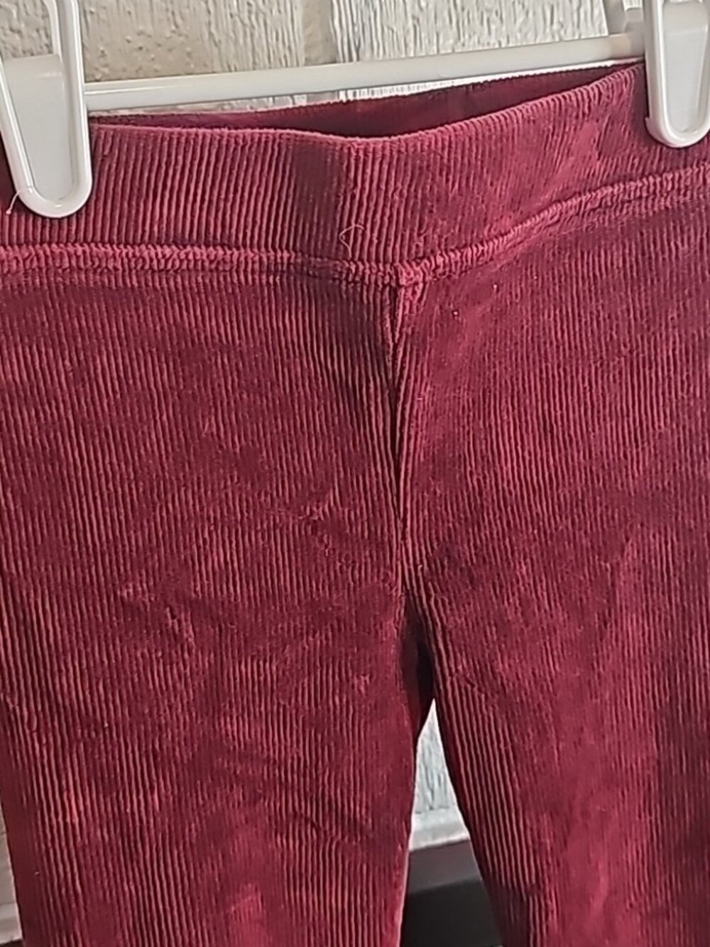 Crewcuts Girls Burgundy Corduroy Leggings Size 5 Pull On Fall Holiday